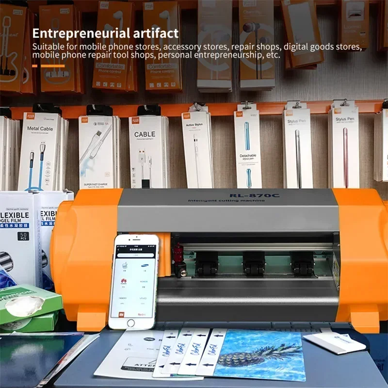 

Small RL-870C Intelligent Automatic Film Cutting Machine Mobile Phone LCD Screen Protector Cutting Hydrogel Film Cutting