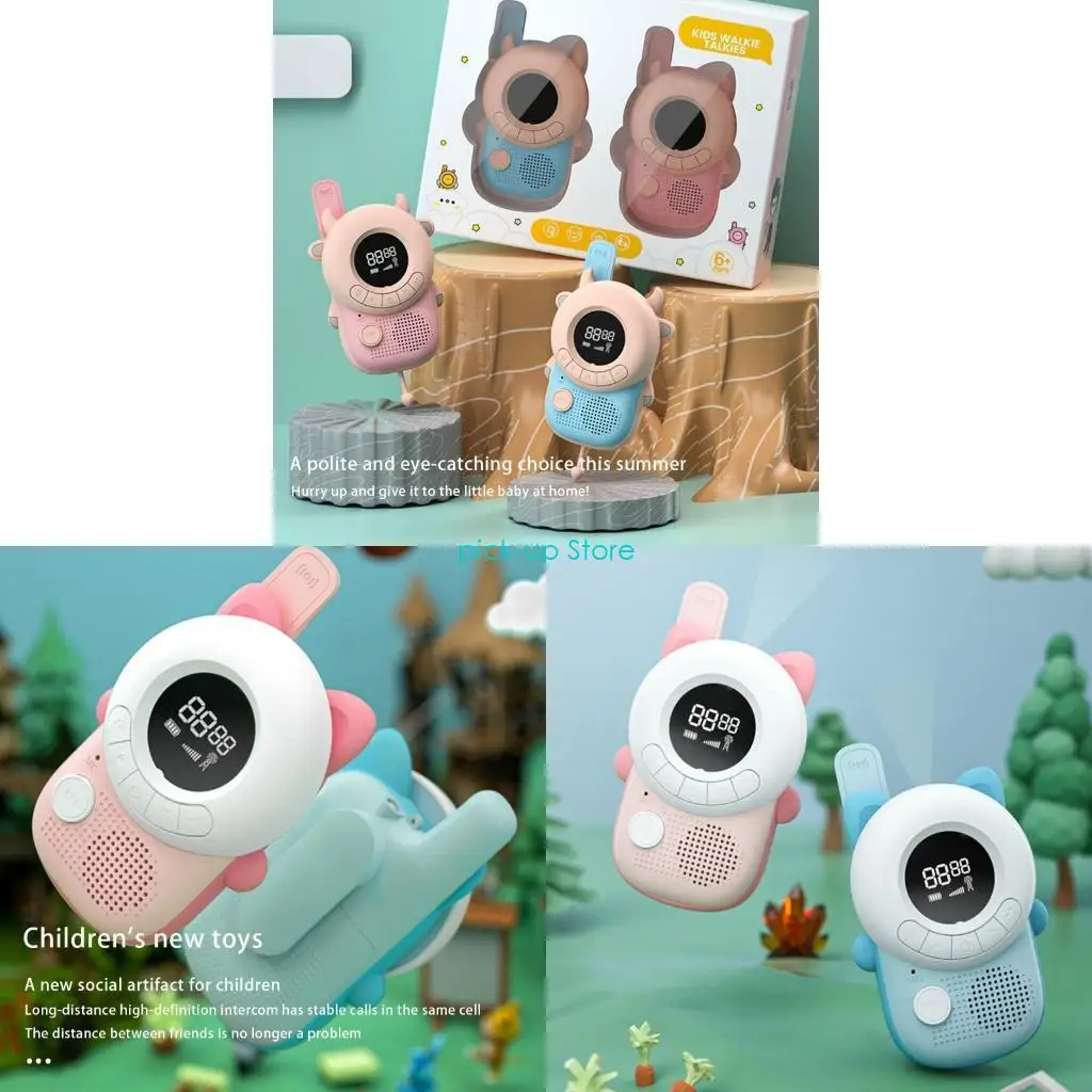 

Q5WA 2pcs Children's Walkie Talkie Kids Radio Mini Portable Two-Way Transceiver