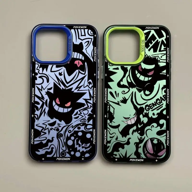 Phone Case for Apple iPhone 15 Pro Max 14 Pro 13 12 11 Pro Max 14 Plus Shockproof Mobile Pokemons Gengar Cover