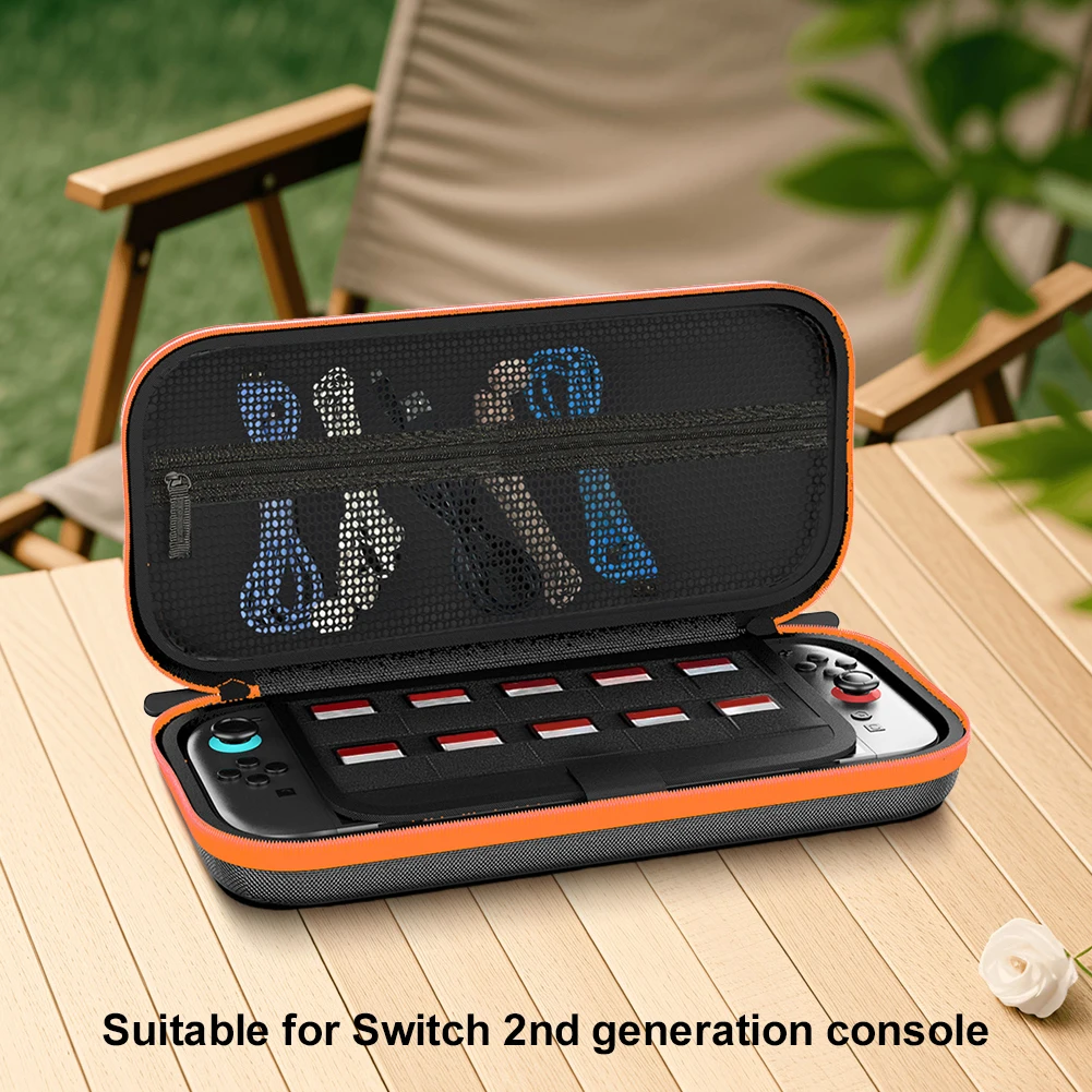 حقيبة حمل لمفتاح NS 2 حقيبة تخزين صلبة حقيبة تخزين بطبقة مزدوجة حقيبة حمل وحدة التحكم المضادة للخدش للتبديل 2 ملحقات