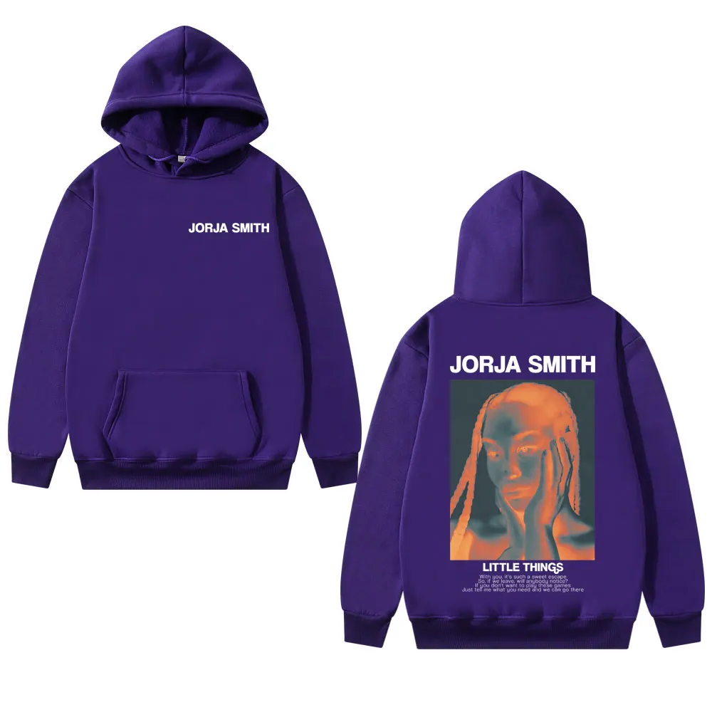 Singer Jorja Smith Little Things Graphic Hoodie Male Casual Oversized Sweatshirt Men Women's Fashion Vintage Pullover Hoodies