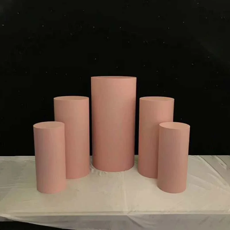 wedding party floor display cylinder plinth round plinth candy bar decoration set