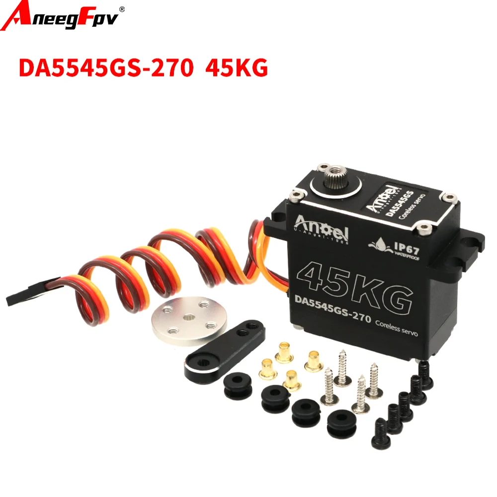 UAngel Aluminum Case Waterproof Servo 35KG 45KG 55KG  Digital Metal Gear HV Coreless Servo for1/8 1/10 RC Car Truck Crawler Boat