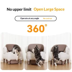 Caja de arena inteligente autolimpiante con techo abierto para gatos