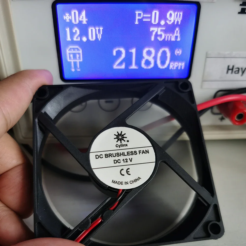 Ultra-Quiet Cooling Fan, rolamento de esferas Duplo, Chassis CPU do computador, 8cm, 8015, 80mm, 12V, 0.075A, 0.9W, 2-fio, 2Pin, 80x80x15mm