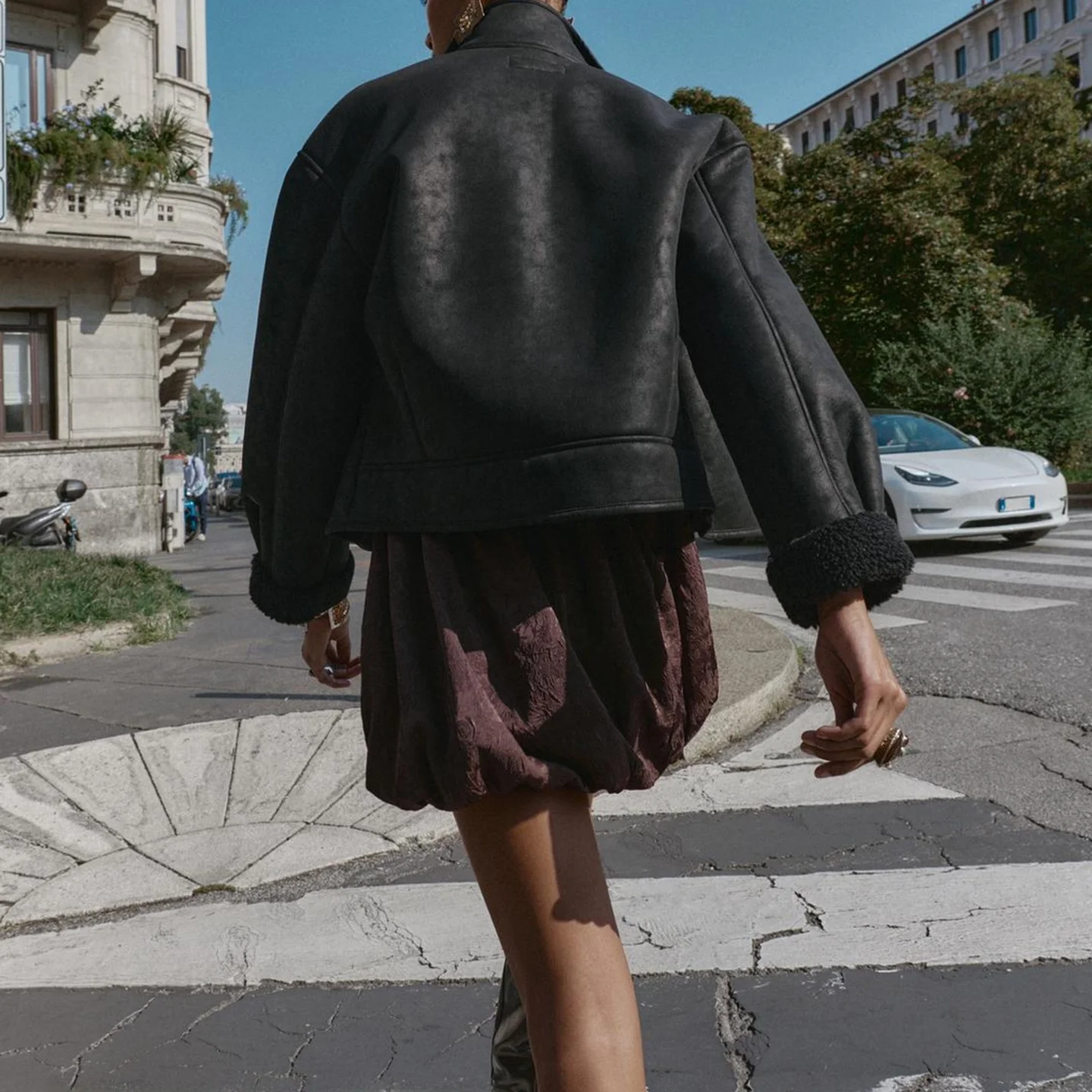 معطف Z للسيدات من الجلد الصناعي على الوجهين Jaet Faionable Personali لخريف 2025 للتنقل معطف فضفاض طويل Sve #3