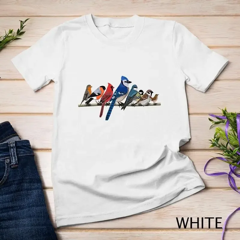 Garden Birds Blue Jay Bullfinch Ornithologist Biologist Unisex T shirt