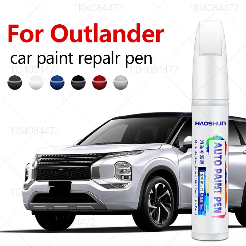 For Mitsubishi Outlander 2001-2025 CU CW0 GF0 GG0 Paint Repair Pen Touch Up Scratch Remover DIY Auto Accessories Black White