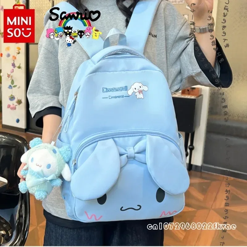 

Sanrio Cinnamoroll Backpack Student Cute Teenagers Cartoon Anime Schoolbag Kawaii Large Capacity Fashion Bag Convenient Travel