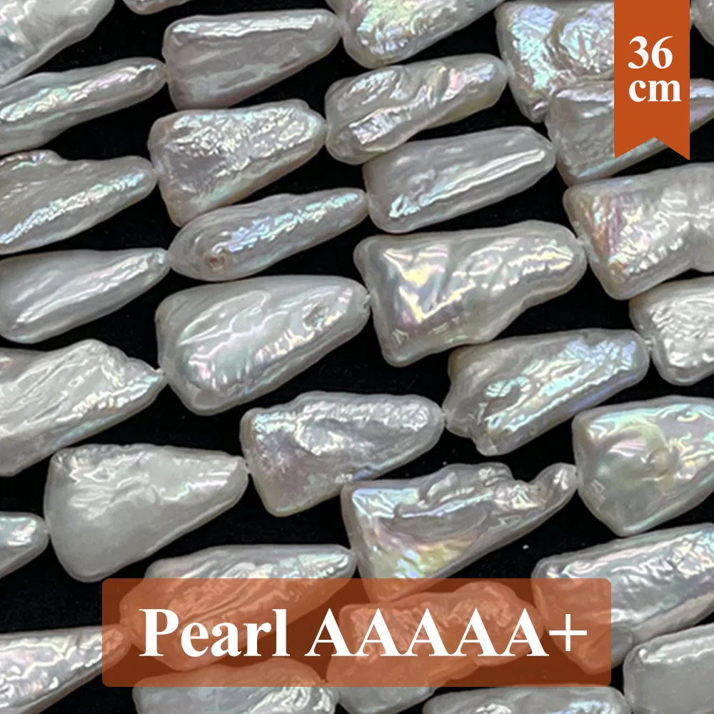 100% Real Baroque Pearl Beads Triangle Natural Freshwater Pearl Loose Beaded for Making DIY Jewelry Necklace Accessories 8x12mm