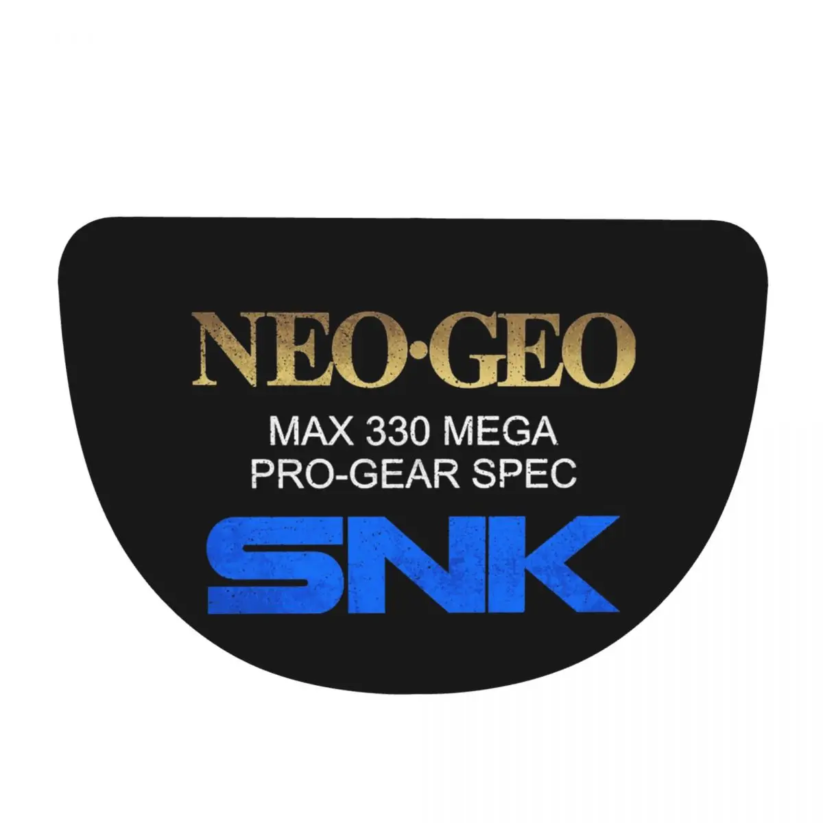 Neo Geo Pro Gear Spec Gold Retro Design Soft Half Round Doormat Non Slip Bathroom Mat Absorbent Floor Carpet for Laundry Room