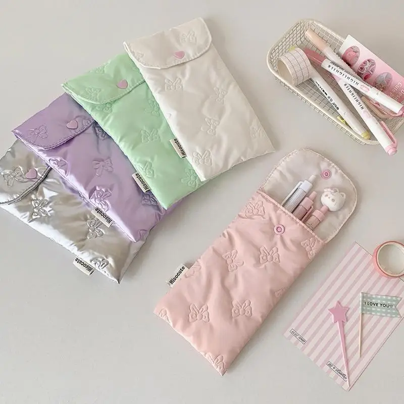 مقلمة على شكل فيونكة، حقيبة تخزين قرطاسية، مقلمة لتزيين القوس، حقيبة مستحضرات التجميل وحقيبة أقلام رصاص