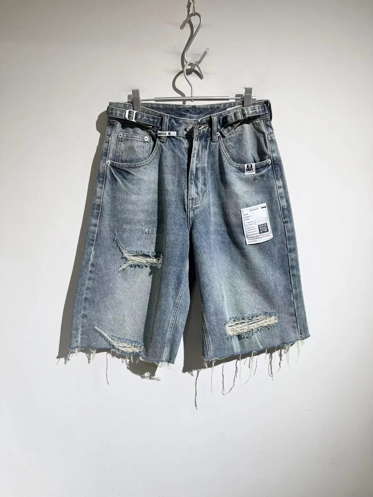 

25ss New Retro Y2K loose denim shorts, wide-leg jeans, washable denim shorts for both men and women hombre rompa