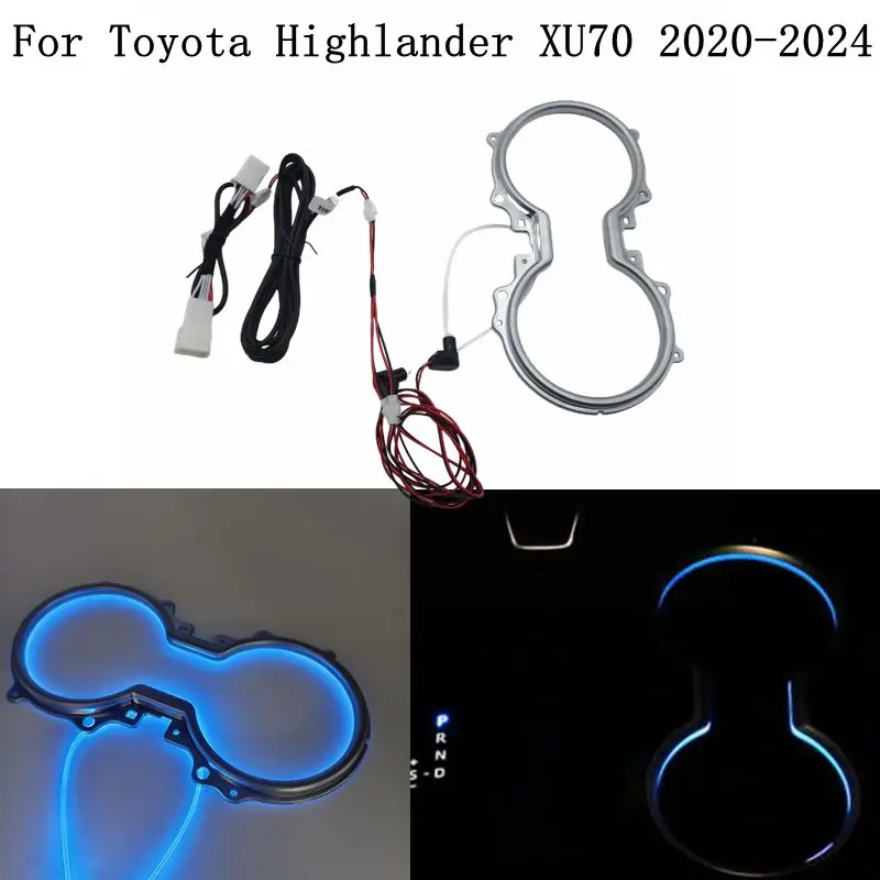 

Для Toyota Highlander XU70 2020-2024 светодиодный центральный подстаканник окружающий свет декоративная лампа для салона автомобиля простая установка без проводки