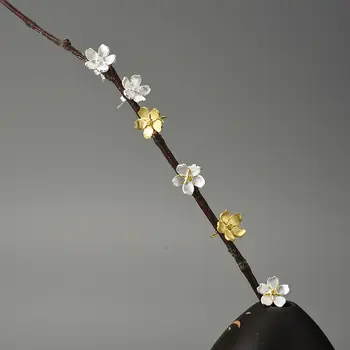 Lotus Fun 純925銀勿忘我花朵耳釘,女士高品質精美珠寶,2024年潮流款 12 最佳銷售 蓮花樂趣 - №1