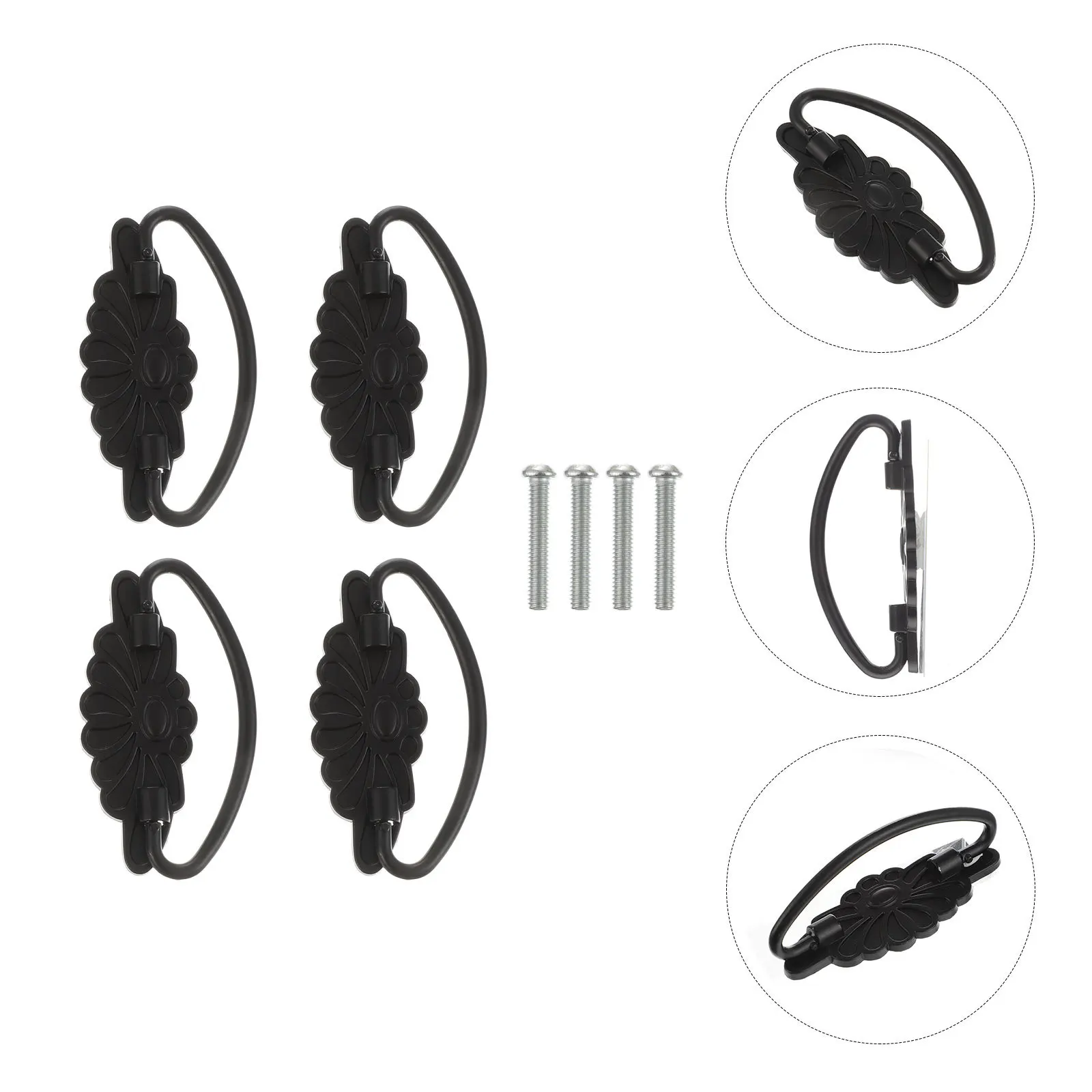 

4Pcs Iron Art Cabinet Knobs Drawer Pull Knobs Retro Hardware for Wardrobe Cupboard Bookcase Dresser Drawer