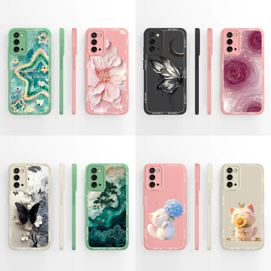 

Чехол для телефона Samsung Galaxy Note 20 Ultra, креативный чехол с бабочкой, высококачественный чехол для Samsung Note20, мягкий жидкий силиконовый бампер