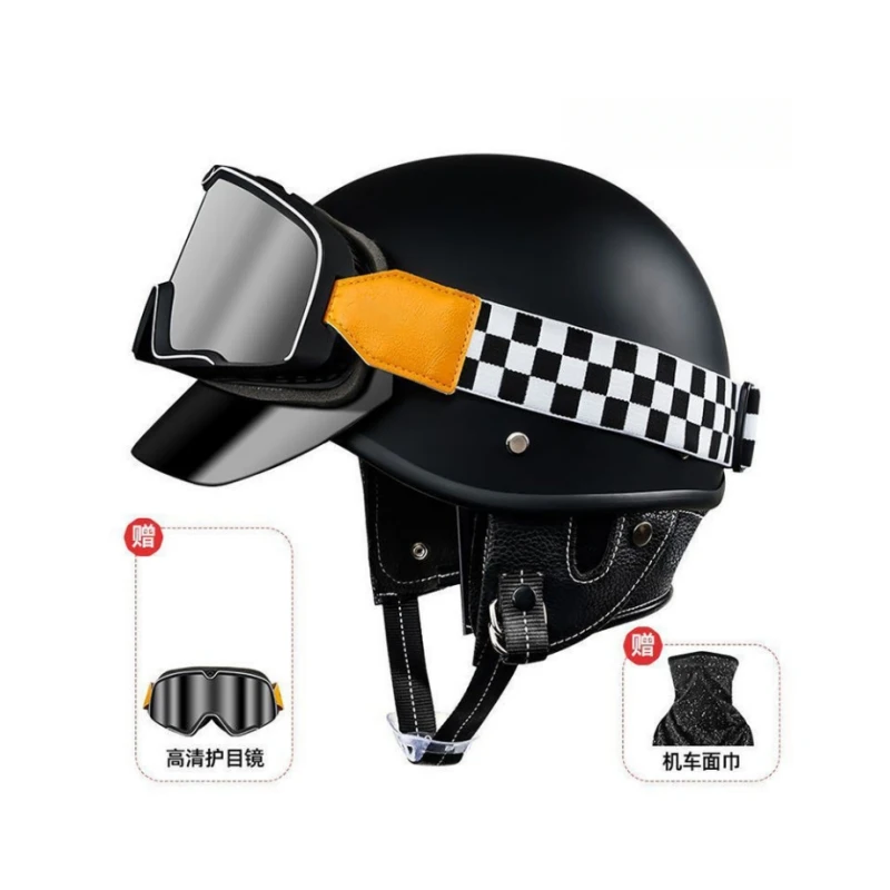 

Half Helmet Bike Bicycle Electric Motorcycle Helmet Scooter Sport Safe Retro Summer Helmet Moto Cascos Chopper Riding