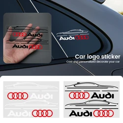 2 sztuki stylizacja samochodu dekoracja lustra naklejki QUATTRO emblematy Audi Sline RS A3 A4 B8 8P 8V B6 A5 A6 C7 Q5 B9 B7 C6 A1