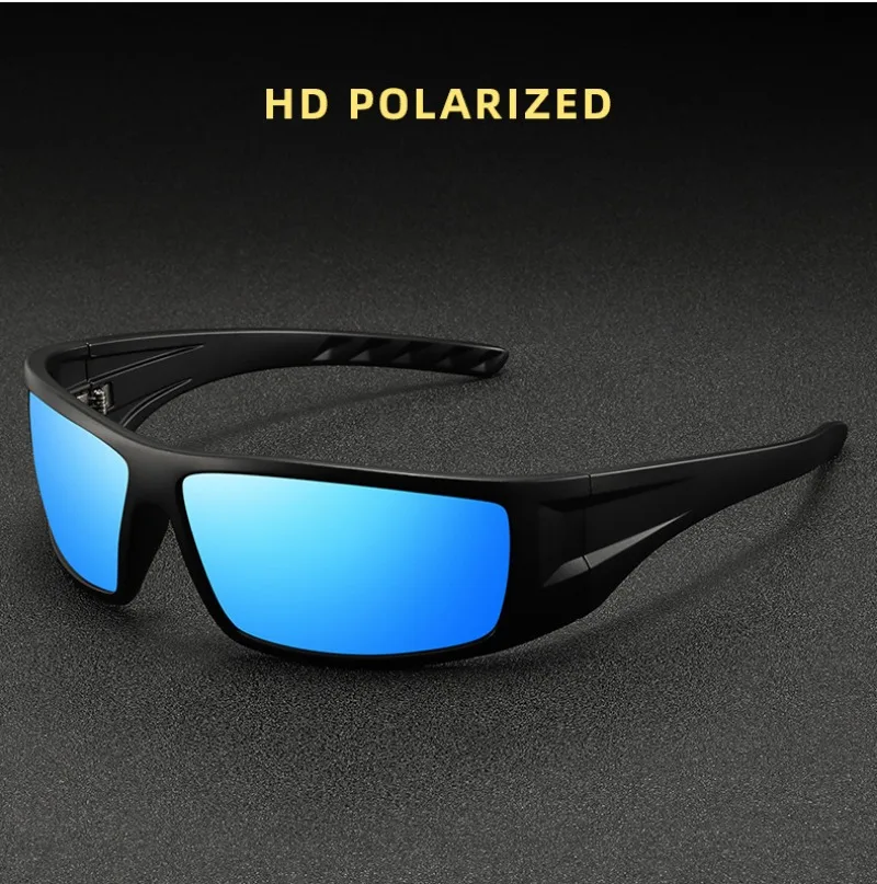 1pcs Men's Polarized Sports Sunglasses Outdoor Men Fishing Cycling Windproof Sports Goggles Colorful UV Resistant Sun Glasses - view 2