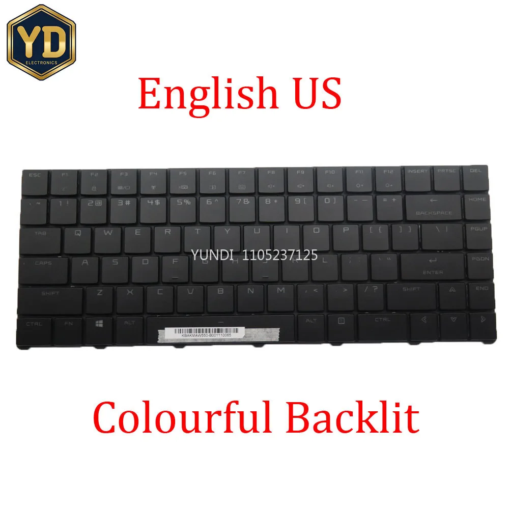 Teclado Retroiluminado RGB YD para Komplett para VGS para Imperium GTX 1660Ti RTX 2070 BQC71AUBU6000M3S3 BQC71BBBU6000M1S1 BQC71BBBU6000M