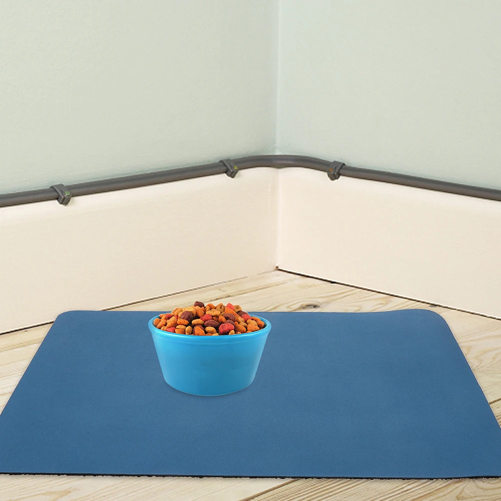 

Mud Feeding Reusable Pet Food Mat Mat 40x50cm Blue Absorbent Water Bowl Pad for Dog Cat Food Bowls Reusable Placemat