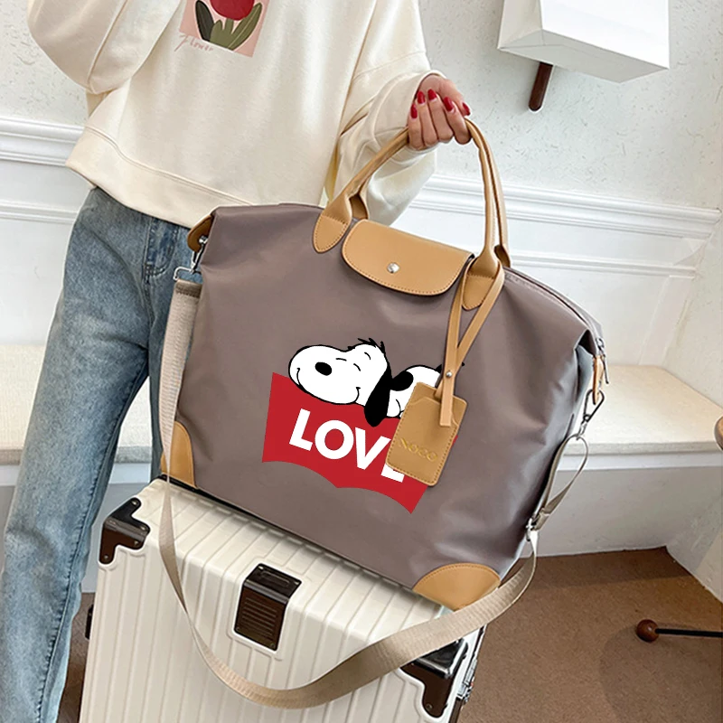 Snoopy Ladies Travel Bag Large Capacity Women\'s Handbag Waterproof Fashion Gym Bag Luggage Bag Shoulderbag Birthday Gift