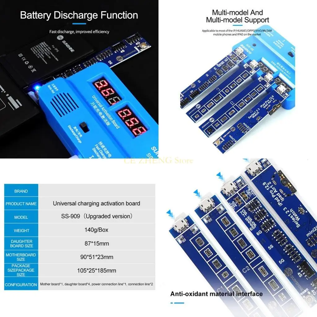 

E56B Плата активации аккумулятора Тестер цепи быстрой зарядки для телефона Android