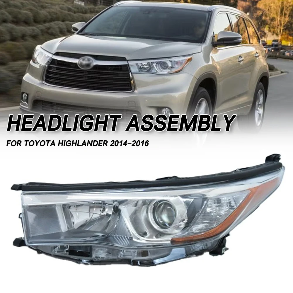 

For Toyota Highlander 2014 2015 2016 Front Bumper Head Light Headlamp Driving Headlight Turn Signal Light