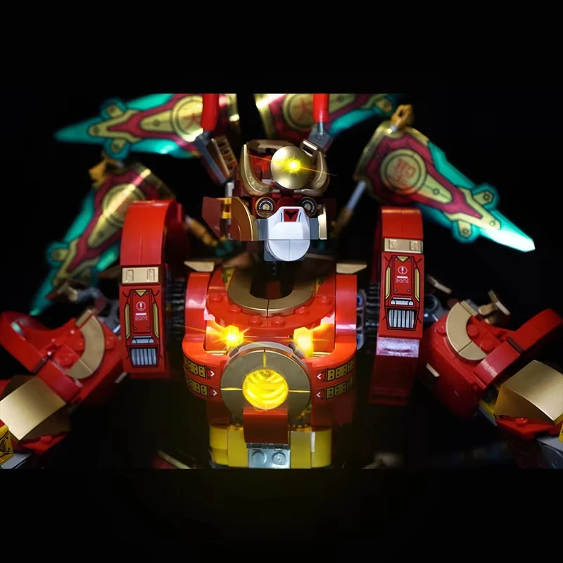 مجموعة إضاءة ليد لـ lego monking warrior ، مجموعة لبنات البناء الميكانيكية ، ضوء ليد فقط ، نموذج بدون كتل