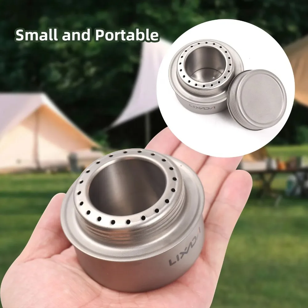 Camping Stove Portable Mini Aluminum Alloy Alcohol Stove with Lid , Outdoor Camping Hiking Backpacking Cooking Tool image 3