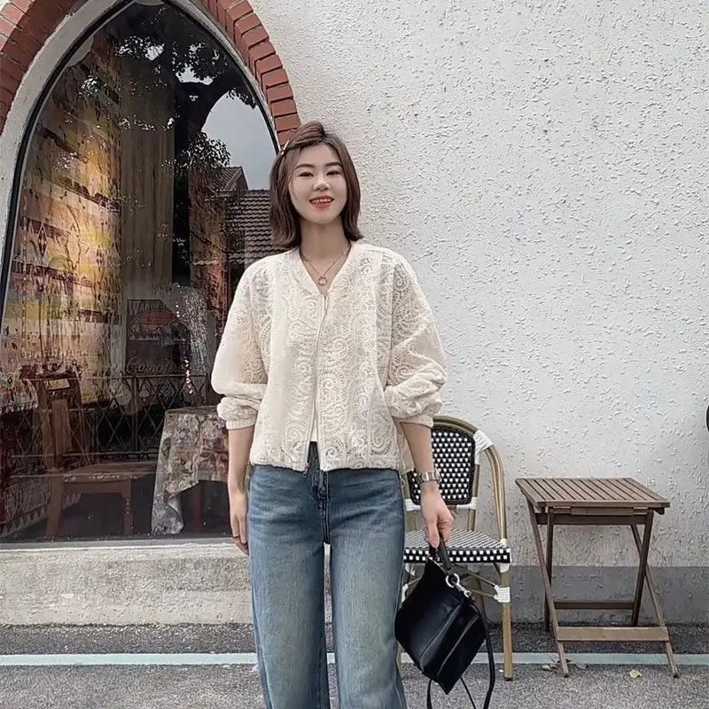 Lente Zomer Kant Dunne Jas Vrouwen Parka Casual Femal Jas Hol Borduren Bloemen Vrouwen Dunne Jas