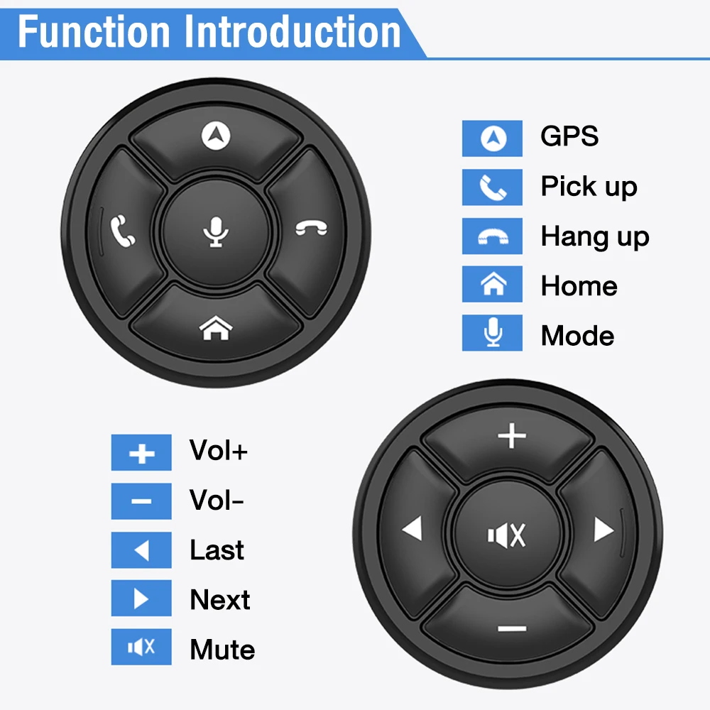 Remote Control Buttons 10 Key Wireless Car Steering Wheel Universal for Car Radio DVD GPS Multimedia Navigation Head Unit Remote