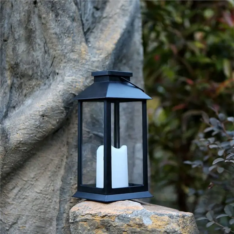 Hot Sale-Garden Hanging Lanterns Solar Powered 2PCS Retro Outdoor Design Vintage Style For Yard Table Patio Lighting