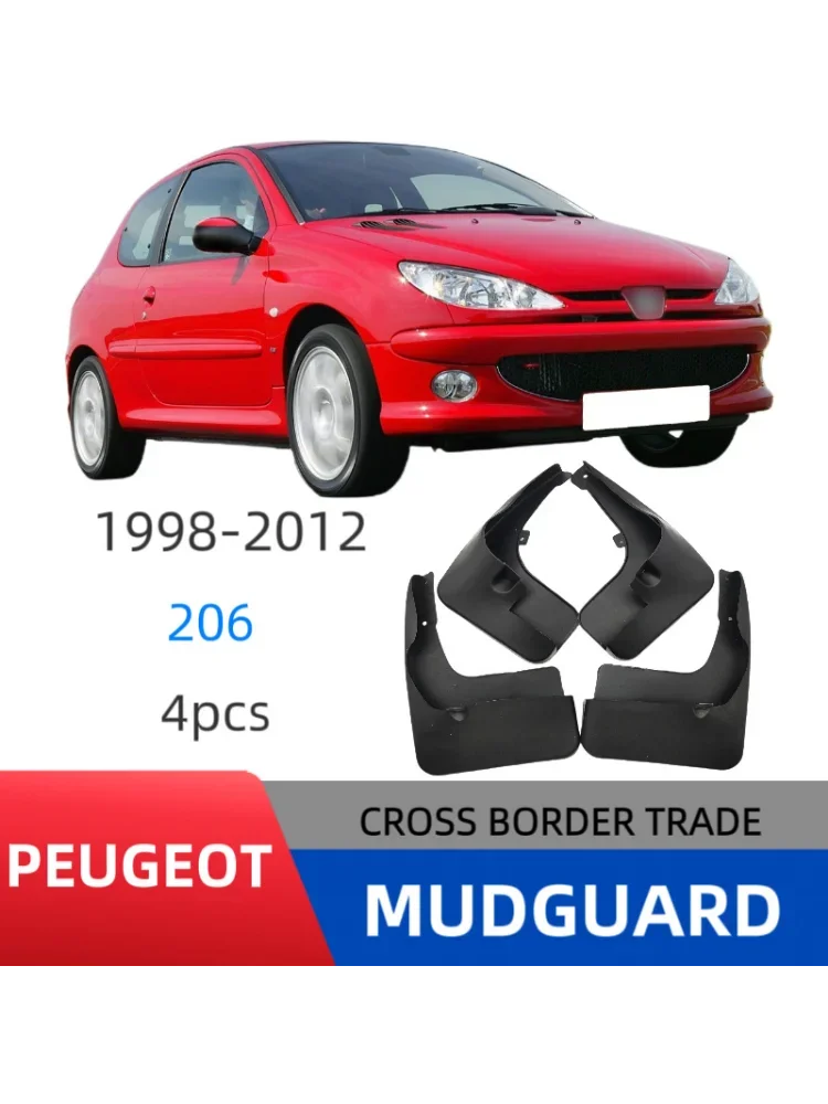 Convient pour Peugeot 206 1998-2012 garde-boue de pneu de voiture Installation facile sans perçage