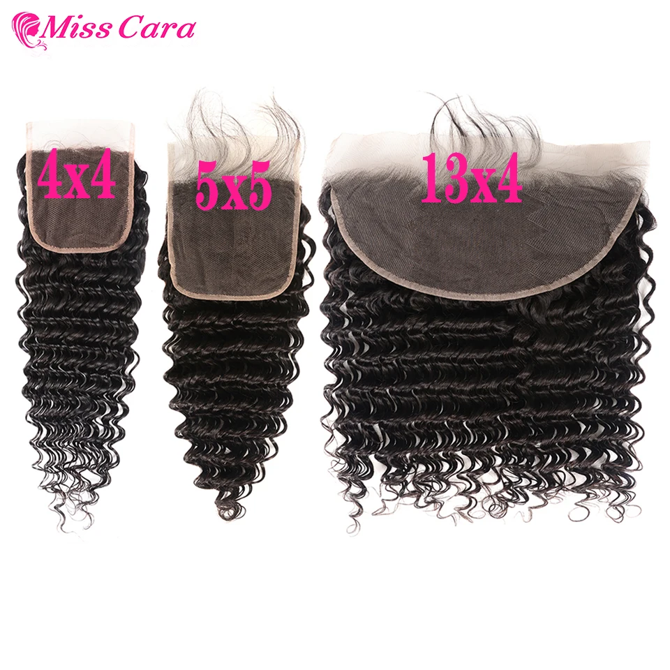 Lace Closure Deep Hair Transparent Lace Closure Brazilian Human Hair 5X5 4x4 Lace Closure 22 Inch 13X4 Lace Frontal Human Hair