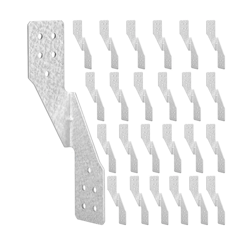 BEAU-Hurricane Tie Hick Galvanized Hurricane Straps H2.5A Strong Tie Brackets Trusses/Rafters Ties For Wood(25Pcs)