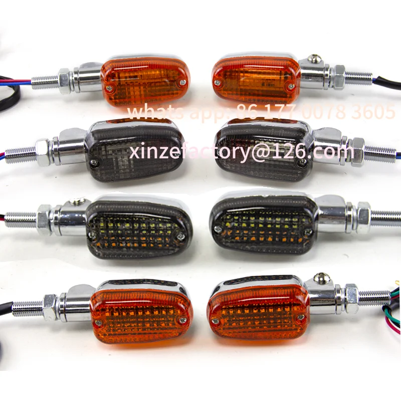

Customizable 1 Pair Motorcycle Bulb Led Turn Signal Light Racer Drectional Motor Luces Turning Indicator Signals Lamp