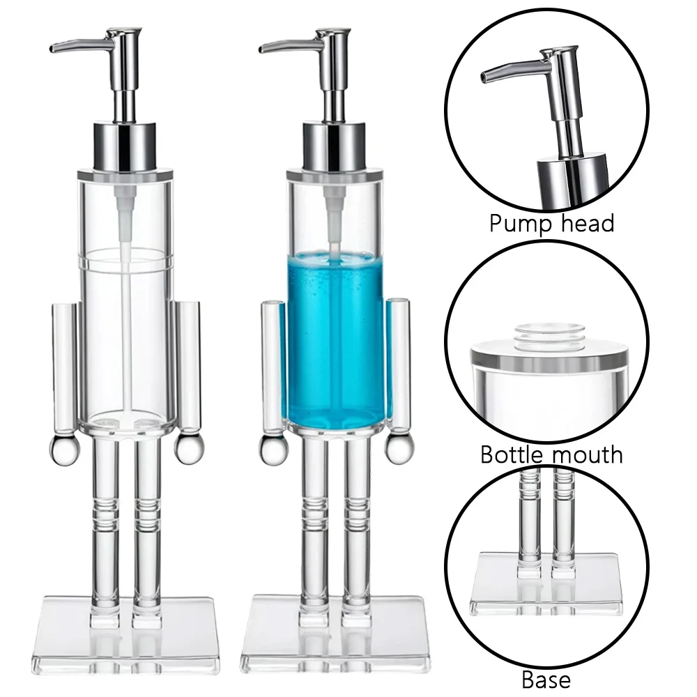 

New Trendy Soap Dispenser 150ml transparent liquid dispensing Bottle, Hand Cleaning Washing Machine for Kitchen & Bathroom