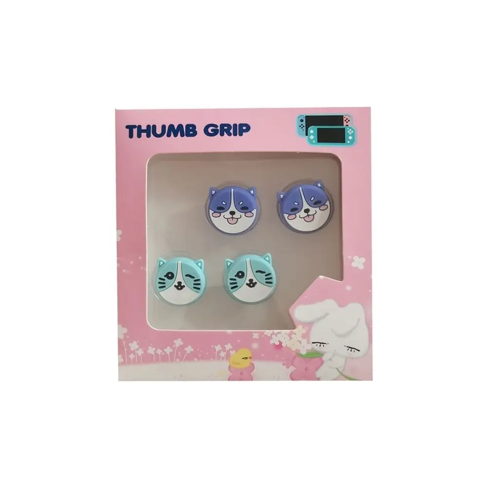 Case For Nintendo Switch OLED/NS Accessorie Joycon Rocker Cap 4pcs Cartoon Protect Case Cover For Switch Accessorie Console Game