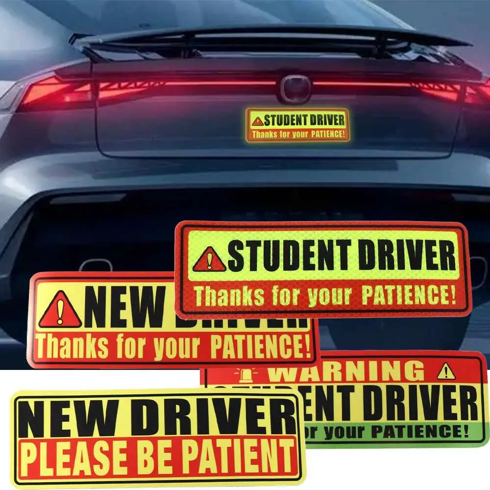 

Magnetic Reflective Stickers Reflective Magnetic Stickers for Safe Driving Student Driver New Driver Car Magnets Promote Road