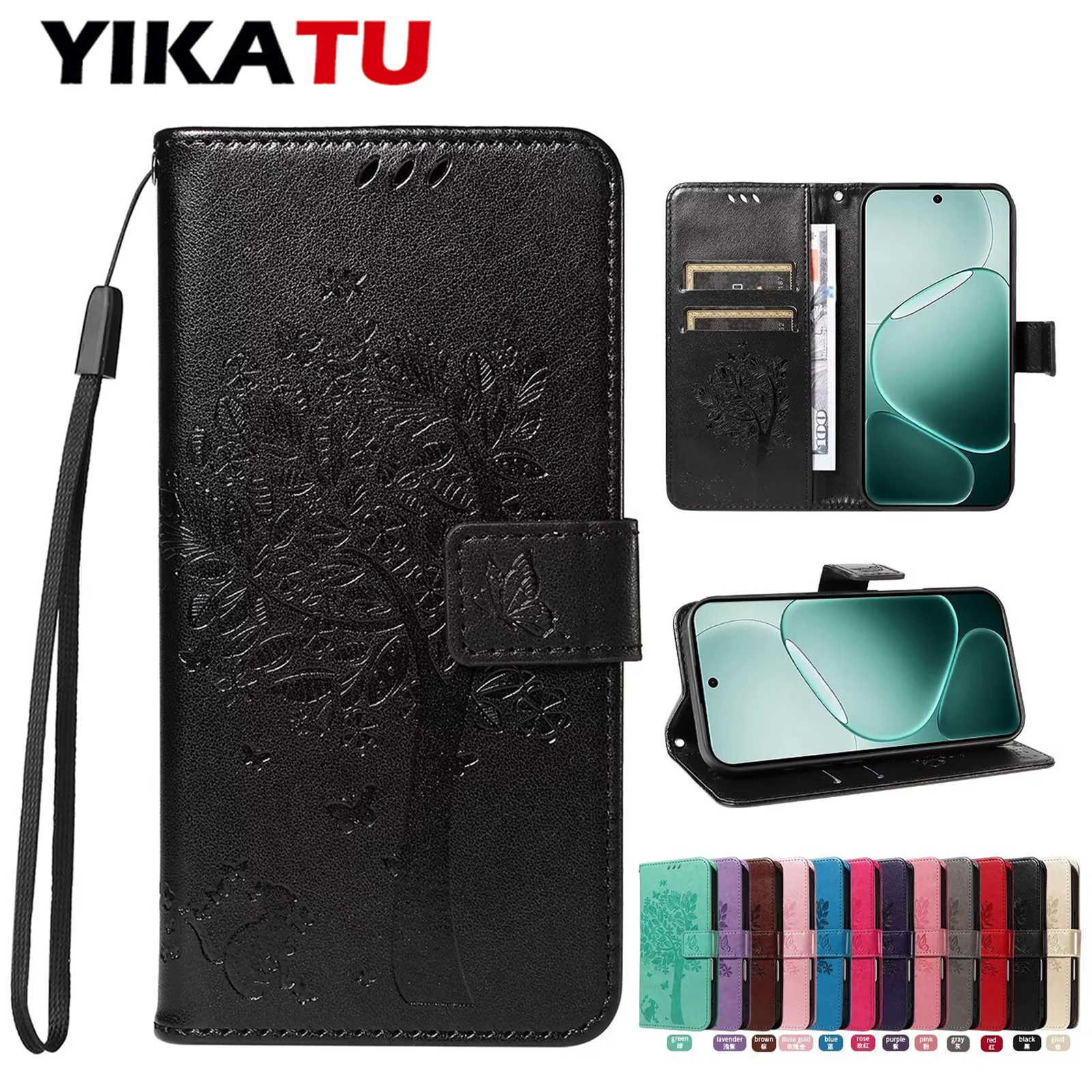 

Flip Wallet Leather Case For OPPO A58 A57S A57 2022 A55 A54S A54 5G A40M 4G A40 A38 A36 A17 A16S A16 A15S A15 A12 A9 2020 A7N A7