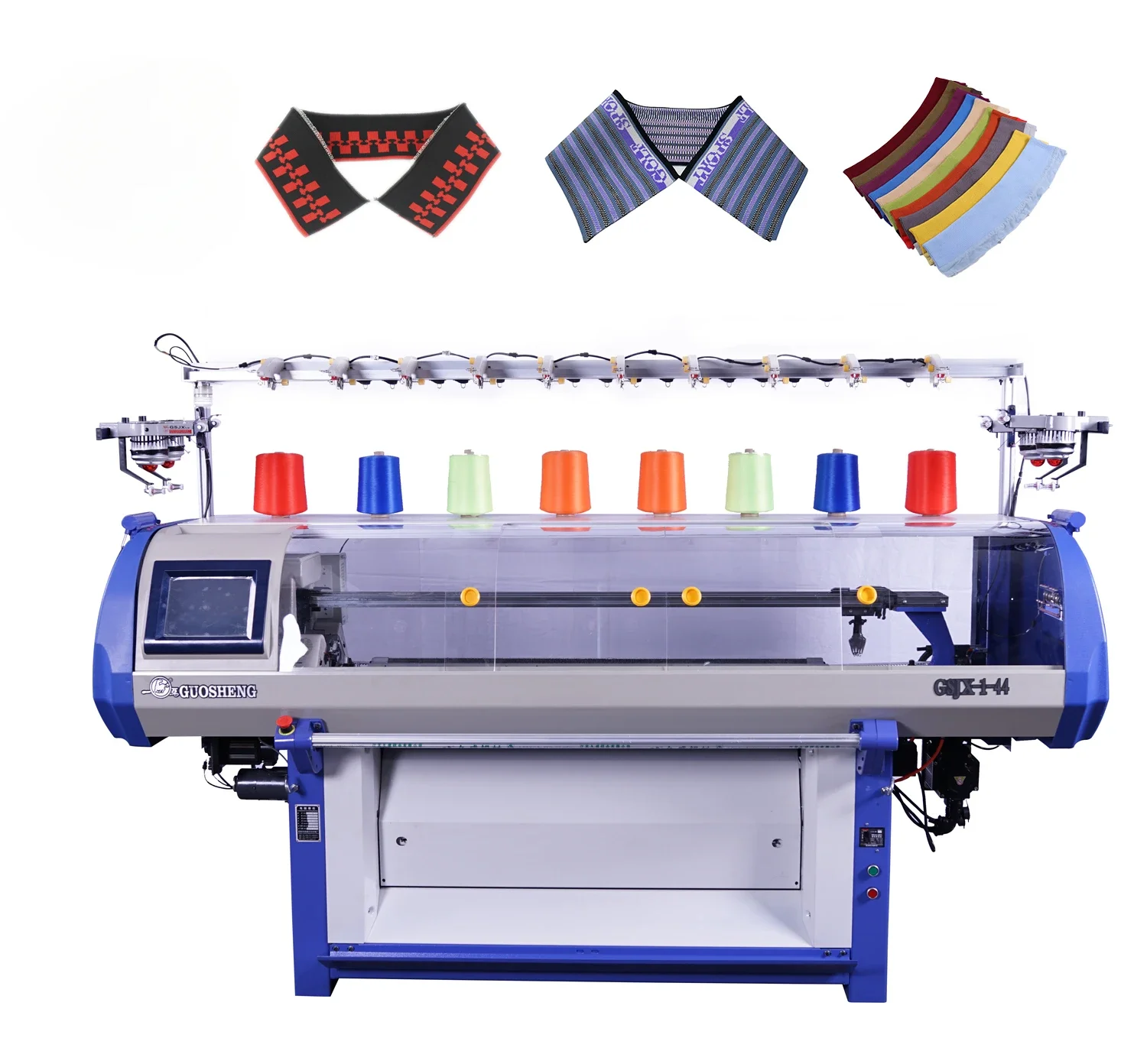 Polsini con colletto a costine automatici computerizzati Macchina per maglieria piatta