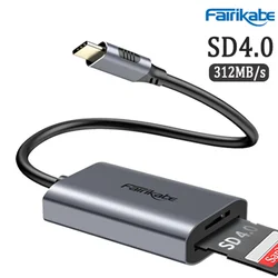 SD Card Reader 4.0 Memory Card Reader SD TF to TypeC Card Reader Photo Studio Kits CR SD Reader for 15Pro iPad PC Laptop Camera