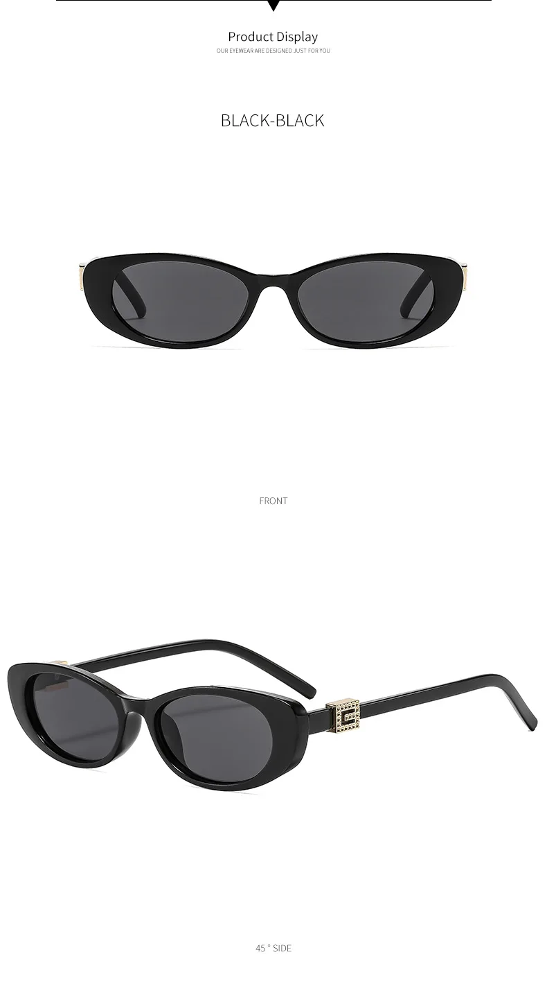 Luxus Weibliche Sonnenbrille Mode Mit Diamanten Sonnenbrille Ins Trendy Kleine Cat Eye Für Frauen Brillen Gafas De Sol – Detail 5