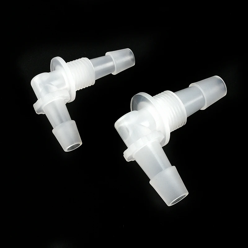 3 ~ 100 sztuk M6 ~ G1/2 do 2.4-11.1mm plastikowa Pagoda łokieć + nakrętka O-Ring System nawadniania przegubów fajka wodna akwariowych pompa