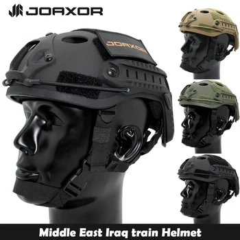 JOAXOR 측면 레일 포함 전술 PJ 에어소프트 헬멧, 사이클링 충돌 방지 안전 헬멧, 이라크 중동 훈련