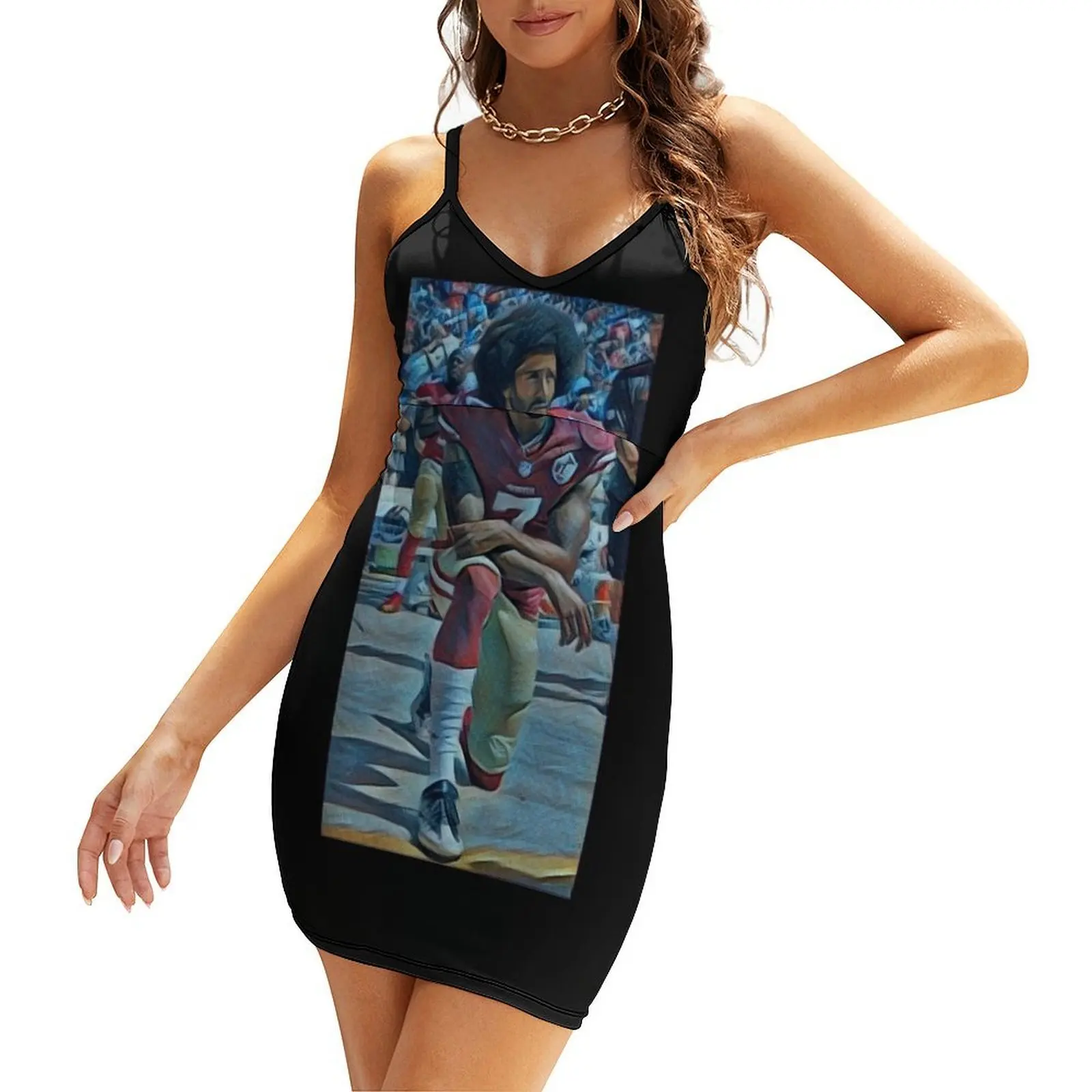 

Colin Kaepernick Kneeling Sling Dress dresses for woman women's clothing korea stylish Woman clothes dress summer