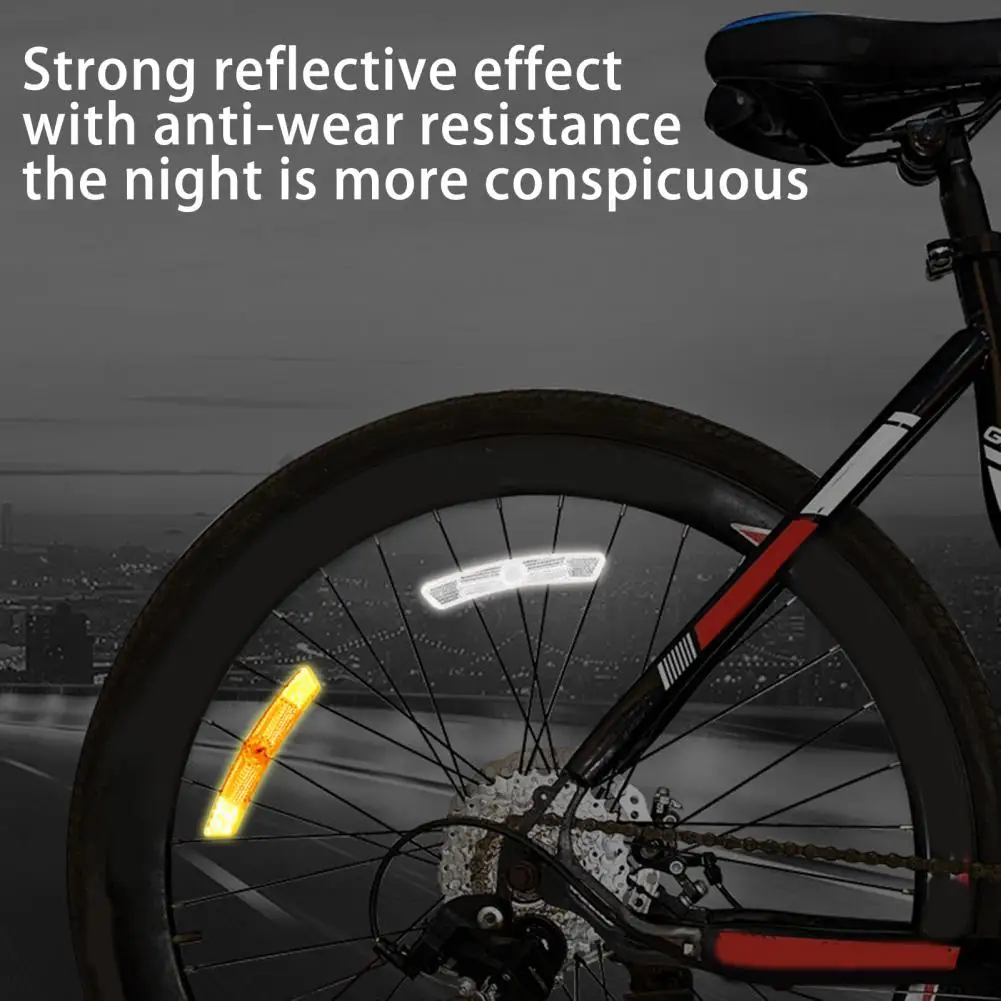 Spoke Reflector Easy to Install Bike Spoke Reflector Waterproof Safety Warning  Universal Long-lasting Bike Spoke Reflector