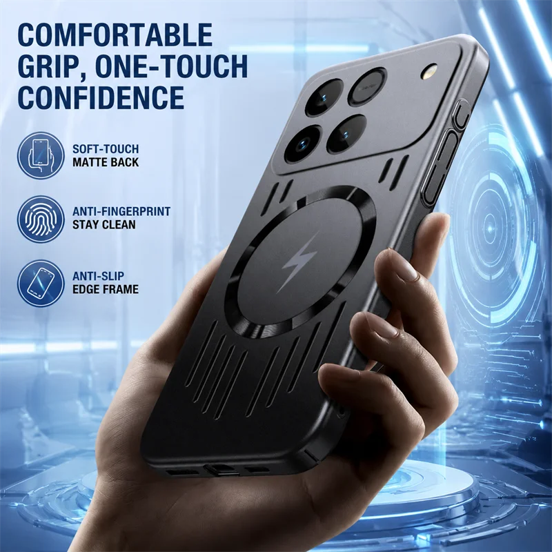 For Honor Win HonorWin 5G Magnetic Heat Dissipation Cases Shock Proof Anti-Scratch Armor Lightweight Matte Hard PC Phone Covers